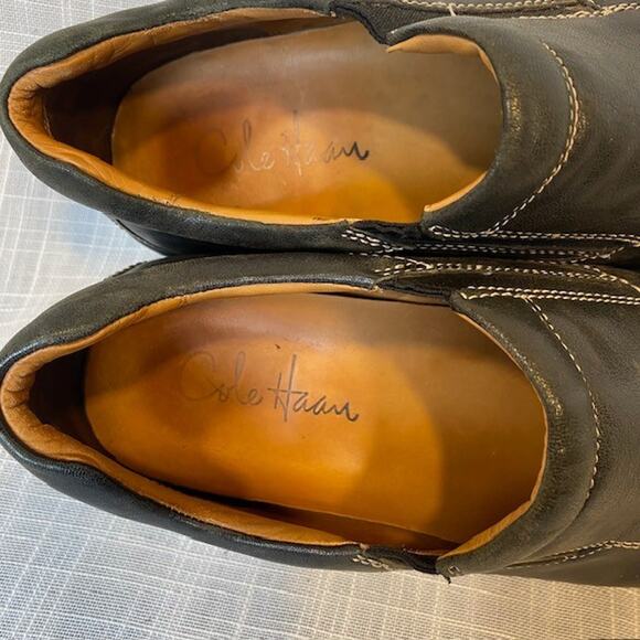 Cole Haan Black Bicycle Toe Contrast Stitch Slip On Loafer Mens 9.5 - Picture 6 of 7